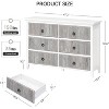 Fluted 6 Drawers Dresser, 47" Wide Modern Closet Dressers Chest of Drawers,  Wooden Closet Dressers, Storage Organizer for Bedroom - 2 of 4