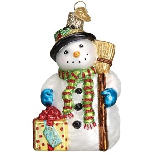 Old World Christmas Glass Blown Ornament, Gleeful Snowman - 1 of 1