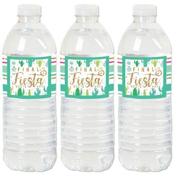 Big Dot of Happiness Final Fiesta - Last Fiesta Bachelorette Party Water Bottle Sticker Labels - Set of 20