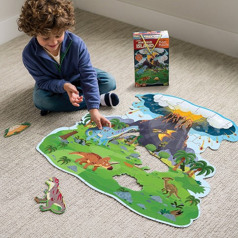 Peaceable Kingdom Dinosaur Island Floor Puzzle For Kids Ages 3 & Up ...