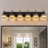 LLHZSY Modern Bathroom Crystal Vanity Light 6/7-Light Modern Bathroom Wall Light Fixtures Over Mirror-Black/Gold - 2 of 4