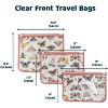 Tiny Twinkle 3-Pack Airline Compliant Travel Bags with Zipper Closure, Clear Front Pouch, Diaper Bag, Toiletry/Cosmetics Organizer - 2 of 4