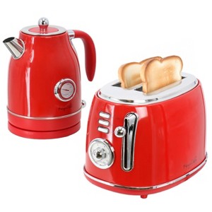 MegaChef 1.7 Liter Electric Tea Kettle and 2 Slice Toaster Combo - 1 of 4
