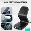 iHome 15W 3-in-1 Magnetic Wireless Charging Stand, MagSafe Compatible, Charges Up to 3 Devices - 2 of 4