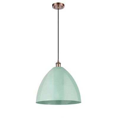 Plymouth Dome - 1 Light Cord Hung Mini Pendant In Industrial Style-18.75 Inches Tall and 16 Inches Wide