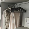 Velvet Hangers 50 Pack, Non-Slip Clothes Hangers, Suit Hangers with Shoulder Notches, 360¡ã Swivel Hook, Space-Saving Black - 2 of 4