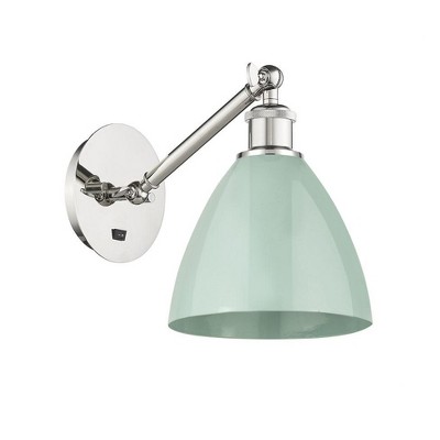 Plymouth Dome - 1 Light Wall Sconce In Industrial Style-13.25 Inches Tall and 7.5 Inches Wide