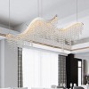 BAOURE 16in Luxury Crystal LED Chandelier Chrome Modern Chandelier Adjustable Height and Color Temperature for Living Room Dining Room Bedroom - 2 of 4