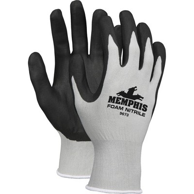 MCR Safety Safety Knit Glove Nitrile Coated Large 1 Pair Gray 9673L