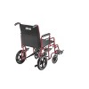 Drive Medical Bariatric Heavy Duty Transport Wheelchair with Swing Away Footrest, 20" Seat, Red - 3 of 4