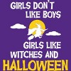 Women's Design By Humans Girls like Halloween By OffensiveFun Racerback Tank Top - 2 of 3