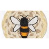 Earth Rugs Bee Happy Round Coaster – Braided Jute, Whimsical Bee Design, 5"x5" - 3 of 3