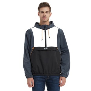 Rokka&Rolla Men's Half Zip Rain Jacket Light Windbreaker - 1 of 4