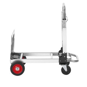 VEVOR Aluminum Folding Hand Truck, 2 in 1 Design 400 lbs Capacity, Dolly Cart with Rubber Wheels for Transport and Moving, Silver - 1 of 4