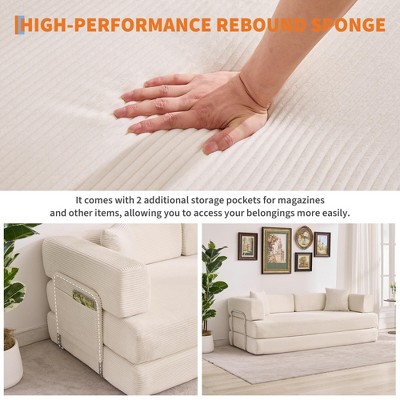 Close-up of high-performance rebound sponge and storage pockets images