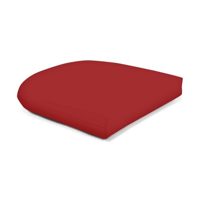 Casual Cushion Solid Sunbrella Fabric 1-Piece Indoor/Outdoor Wicker Seat Pad, 18"W x 18"L