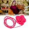 Unique Bargains Satin Rose Flower Adjustable Waist Belt 1 Pc - 4 of 4