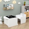 Kids Montessori Weaning Table and Chair Set, Wooden Toddler Table and Chair Set Kids Activity Table Step Stools - 3 of 4