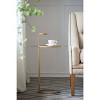 Round Chair Side Table Gold/Clear - A&B Home: Modern End Table, Non-Toxic, Metal & Glass - 3 of 4