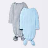 Baby Boys' 2pk Basic Waffle Gowns - Cloud Island™ Gray