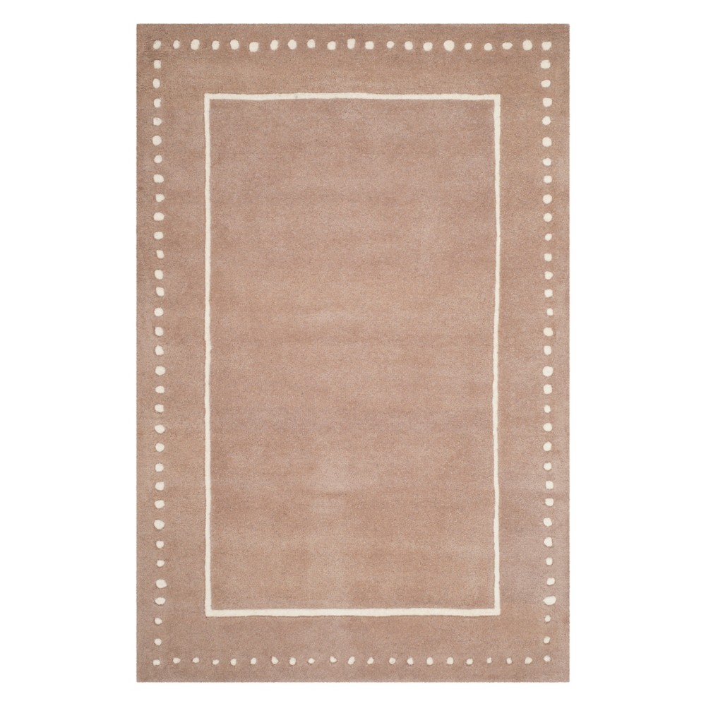 4'x6' Solid Area Rug Beige/Ivory - Safavieh