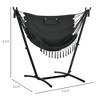 PAGED Swing Chair Outdoor with Stand, Outdoor Hammock Swing Hanging Lounge Chair with Side Pocket and Headrest - 2 of 4