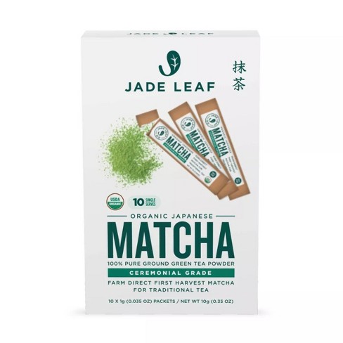 Jade Leaf Ceremonial Grade Matcha Green Tea Single Serve Stick Packs - 10ct - image 1 of 3