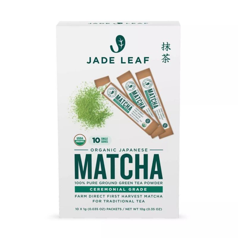 Jade Leaf Ceremonial Grade Matcha Green Tea Single Serve Stick Packs - 10ct, 1 of 8