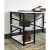 NicBex Modern Home Office Desks with 2 Shelves Metal Frame Writing Desk Computer Desk Office Desk Vanity Table for Home, Office - 3 of 4