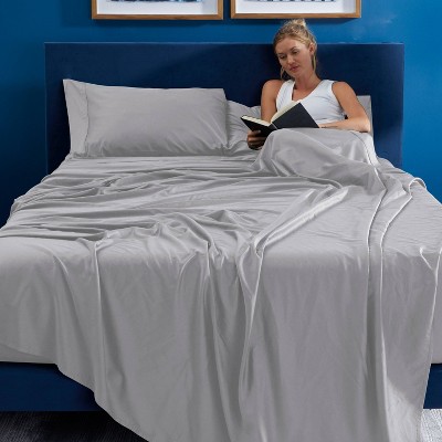 Twin Light Grey Cotton Bamboo Hyper-Cotton Sheet Set