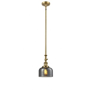 Bell - 1 Light Stem Hung Tiltable Mini Pendant In Industrial Style-14 Inches Tall and 8 Inches Wide - 1 of 1