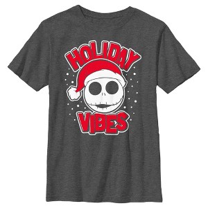 Boy's The Nightmare Before Christmas Holiday Vibes Jack Skellington T-Shirt - 1 of 4