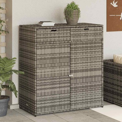 Garden Storage Cabinet Black vidaXL