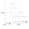 Plant Stand With Wheels, Metal Tiered Plant Stand Flower Display Stand Indoor Plant Shelf Flower Pot Holder Rack for Living Room Patio Garden Home - 2 of 4