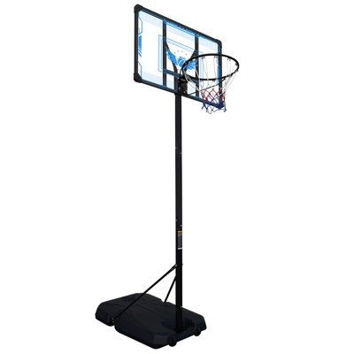 Sevobal Basketball Hoops Adjustable Basketball Hoop Stand Portable with Stable Base for Indoor Outdoor Backyard Patio, Black, 27.4"*43"*57.88"