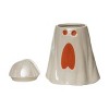 Transpac Dolomite 9.5 in. White Halloween Iridescent Ghost Cookie Jar - 4 of 4