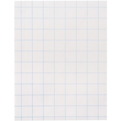 School Smart Graph Paper, 8-1/2 x 11 Inches, 15 lbs, 1 Inch Grids, pk of 500