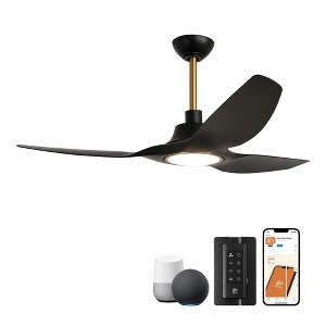 Parrot Uncle 52" Smart Ceiling Fan with Lights and Remote Works with Amazon Alexa or Google assistant - 1 of 4
