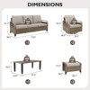 EAGLE PEAK Wicker Outdoor Patio Conversation Set - 3 of 4