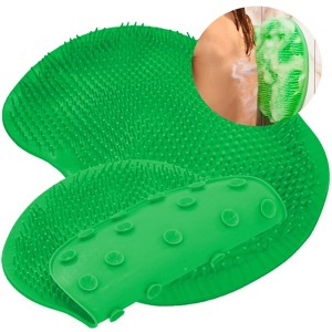 5 Star Super Deals Shower Back Scrubber & Foot Cleaner - Silicone Bath Brush for Exfoliating Feet & Back, Non-Slip Massage Pad - 1 of 4