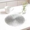 Anna-Kaci 4-Piece Round Spiral Woven Placemat with Textured Swirl Design - 2 of 4