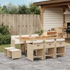 vidaXL Patio Dining Set Set of 10 Beige - 2 of 4