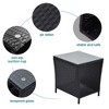 Outdoor Side Coffee Table With Storage Shelf Outdoor Rattan End Side Tables Sturdy Patio End Table Weather Resistant End Table For Garden Porch Pool - 4 of 4