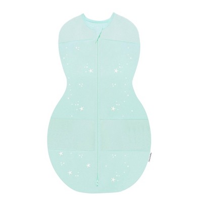 Happiest Baby Sleepea Sack Swaddle Wrap - Blue Green with Stars - M