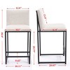 Modern Lounge Chair with Metal Base, Ergonomic Seat, High-Resilience Foam, Minimalist Design for Office, Living Room, or Bar Area-Coolbibila - 4 of 4