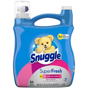 Snuggle Plus Liquid Spring Burst Fabric Softener - 89 fl oz - 1 of 4