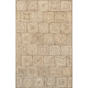Nuloom Leva Square Tiled Jute Indoor Area Rug 5' x 8' in Natural - 1 of 4