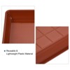 Unique Bargains Indoor Outdoor Plastic Square Plant Pot Flower Saucers Tray Red 3 Pcs - 4 of 4