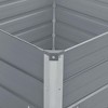 vidaXL Raised Garden Bed Grey Galvanized Steel 39.4x39.4x17.7 in Durable - 4 of 4