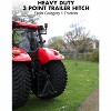 3-Point Quick Hitch for Category 1 tractors. 2" heavy-duty receiver compatible with Kubota & John Deere. Easy-install trailer hitch adapter - 2 of 4